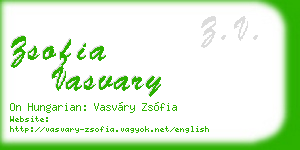 zsofia vasvary business card