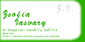 zsofia vasvary business card